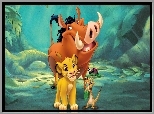 Król Lew, The Lion King, Simba, Pumba, Timon