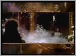 dym, Phantom Of The Opera, Emmy Rossum, Gerard Butler, kwiaty