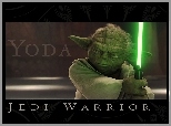 Star Wars, pan Yoda, zielony, laser