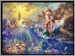 Thomas Kinkade, Disney, Mała Syrenka, The Little Mermaid, Morze