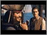 Piraci Z Karaibów, statek, Orlando Bloom, Johnny Depp