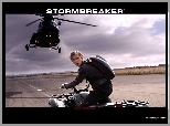 Stormbreaker, Alex Pettyfer, śmigłowiec, quad, ulica, niebo