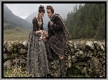 Outlander, Film, Przygodowy, Dziewczyna, Mężczyzna, Kamienny, Mur, Góry