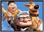 Film animowany, Odlot, Up, Dziadek Carl Fredricksen, Skaut Russell, Pies As, Dzień Dziadka