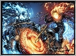Ghost Rider, Płomienie, Walka