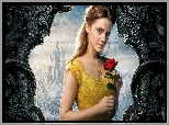 Aktorka, Emma Watson, Film, Piękna i Bestia, Beauty and the Beast, Róża