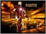 Iron Man, robot, deszcz