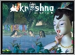 Krishna, kobiety, woda, kąpiel