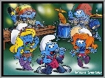 Smerfy, The Smurfs, Muzykalne, Smerfy, Perkusja, Mikrofon, Płyty