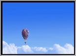 Film animowanz, Odlot, Up, Balony, Niebo, Chmury