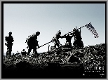 Flags Of Our Fathers, flaga, żołnierze, kamienie