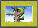 Shrek 2, uśmiechnięty, osioł