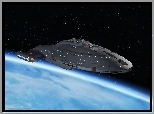 Star Trek, Voyager, Statek, Kosmiczny, Ziemia Star Trek