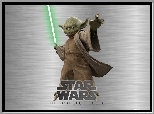 napis, Star Wars, mistrz Yoda, laser, dłoń