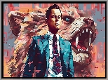 Grafika, Mężczyzna, Leonardo DiCaprio, Wilk, Film, Wilk z Wall Street Film, Aktor