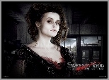 Sweeney Todd, Helena Bonham Carter, drewniany dom, fryzura, suknia