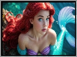 Film animowany, Mała syrenka, Ariel, Grafika