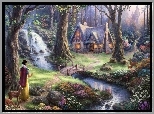 Thomas Kinkade, Disney, Królewna Śnieżka i siedmiu krasnoludków, Snow White and the Seven Dwarfs