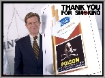 Thank You For Smoking, plakat, papierosy, mężczyzna, garnitur, uśmiech
