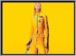 żółty, kombinezon, Uma Thurman