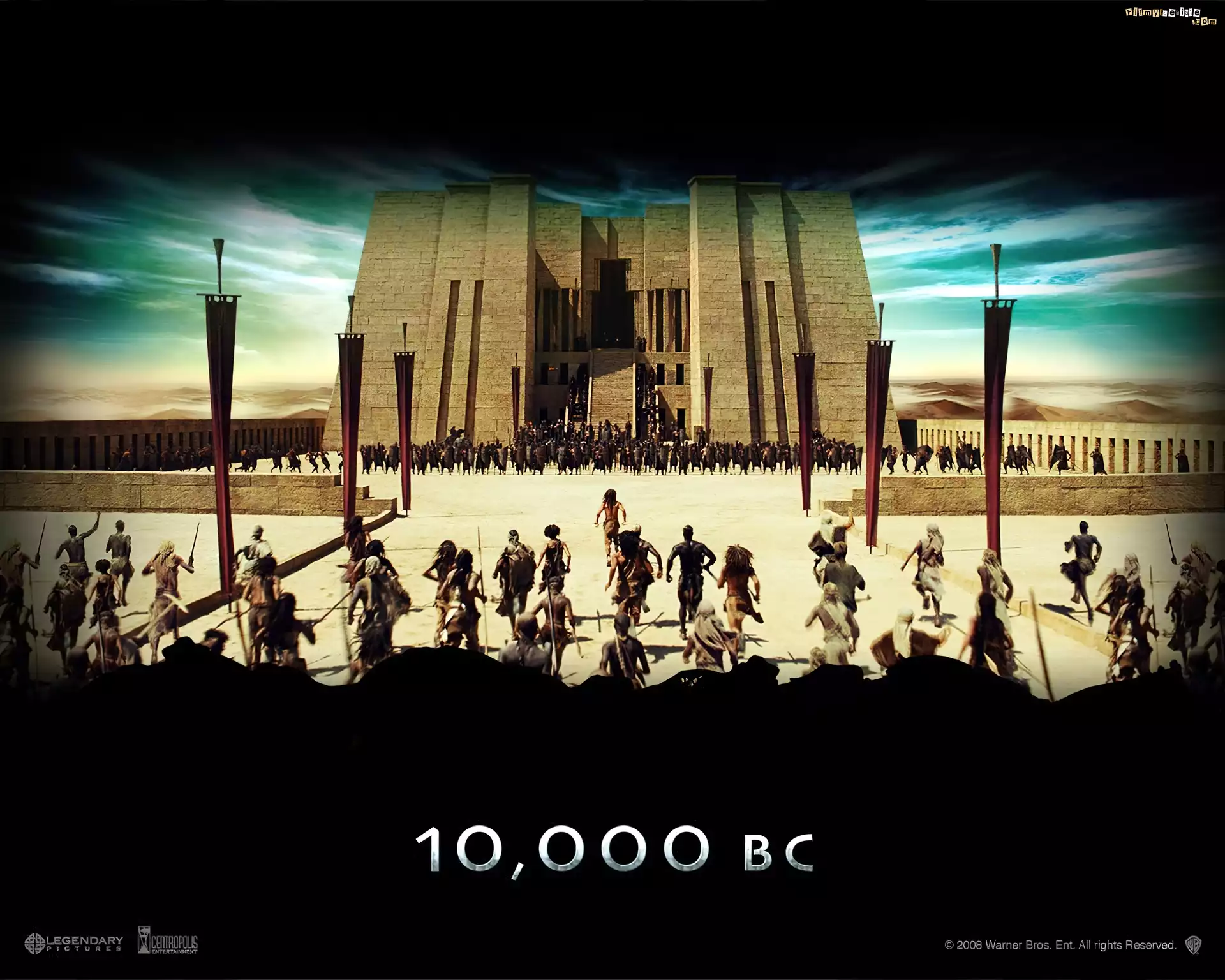 10000 Bc, budowla, atak