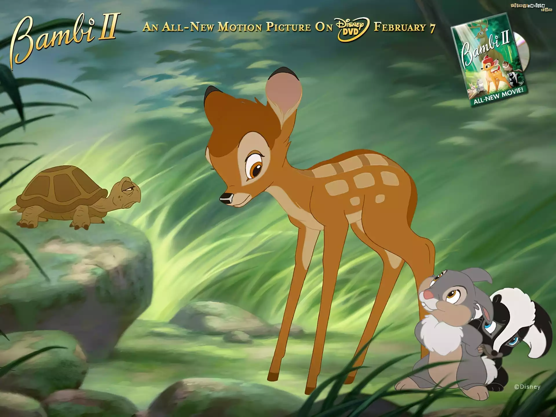 Bambi 2, Jelonek, żółw, królik, skunks