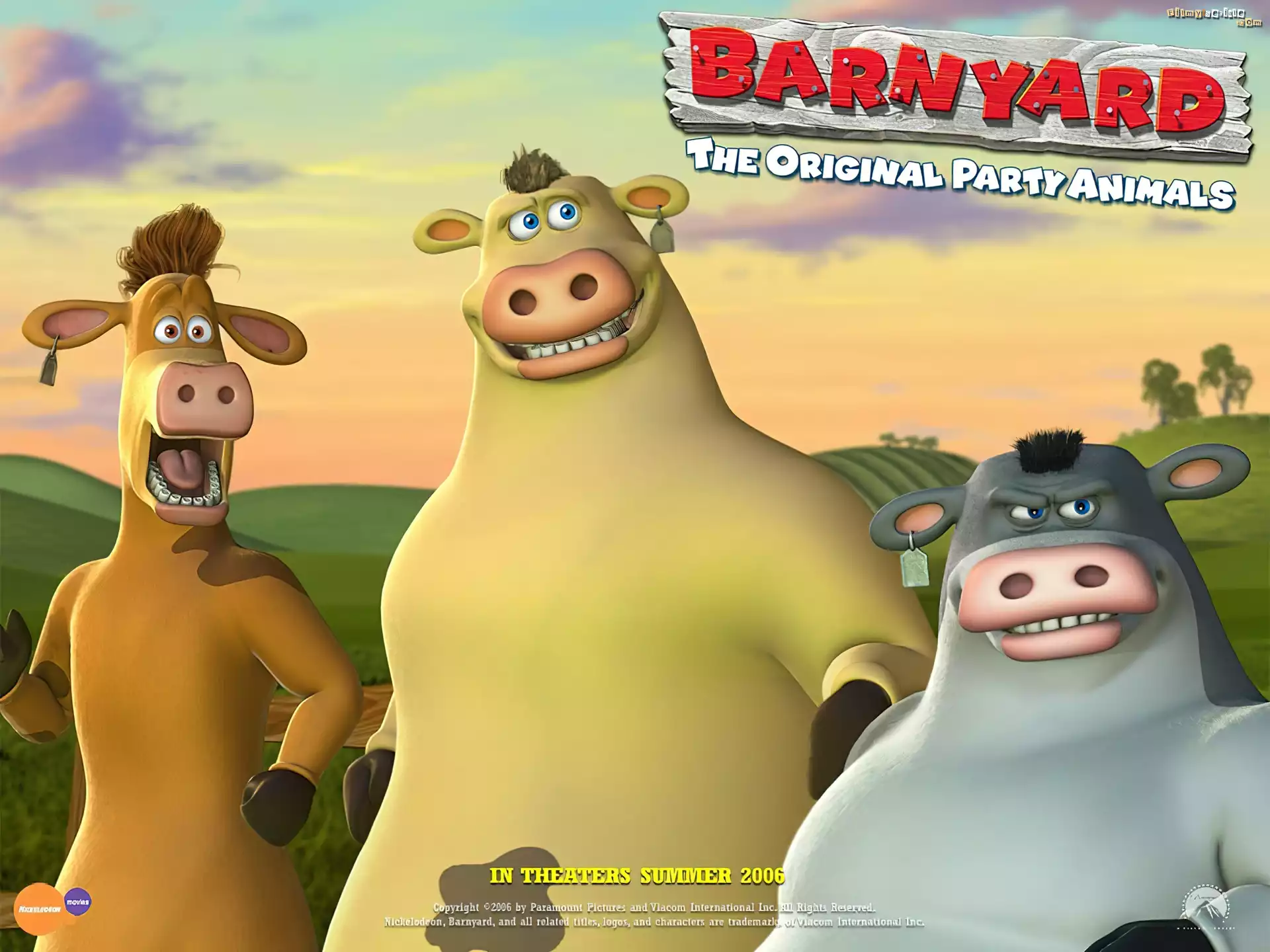 byki, Barnyard, Krowy na wypasie