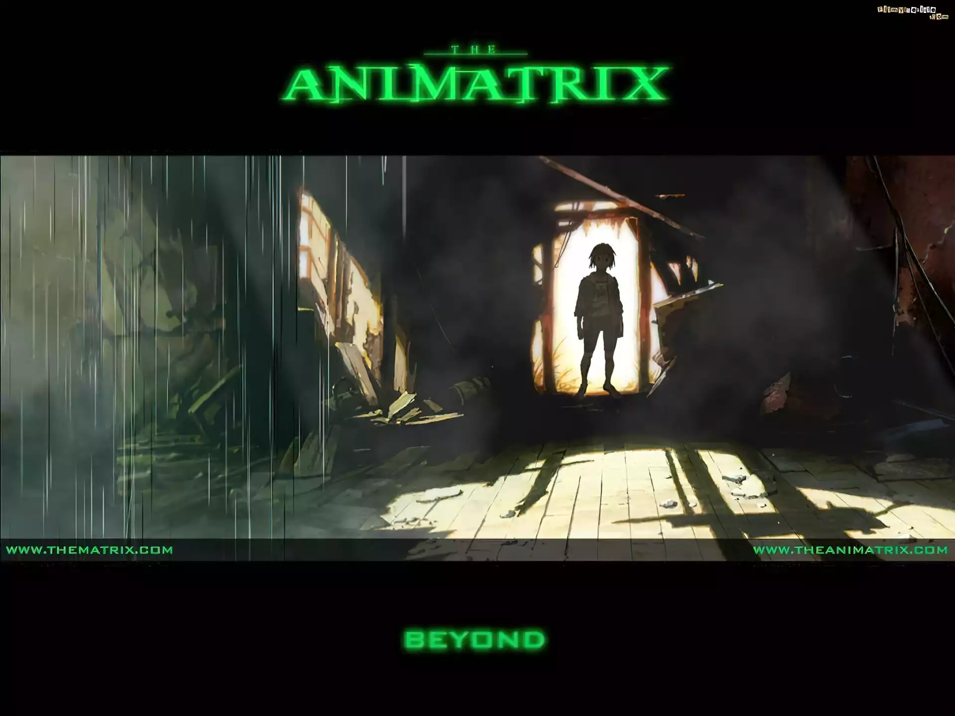 Animatrix, zniszczenia, cień, światło