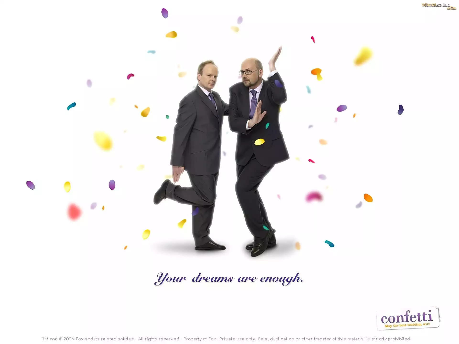 Confetti, garnitur, Vincent Franklin, Jason Watkins