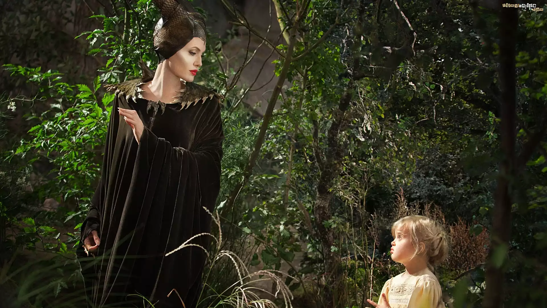 Angelina Jolie, Vivienne Jolie-Pitt, Czarownica, Film, Scena, Postacie, Aurora, Dziewczynka