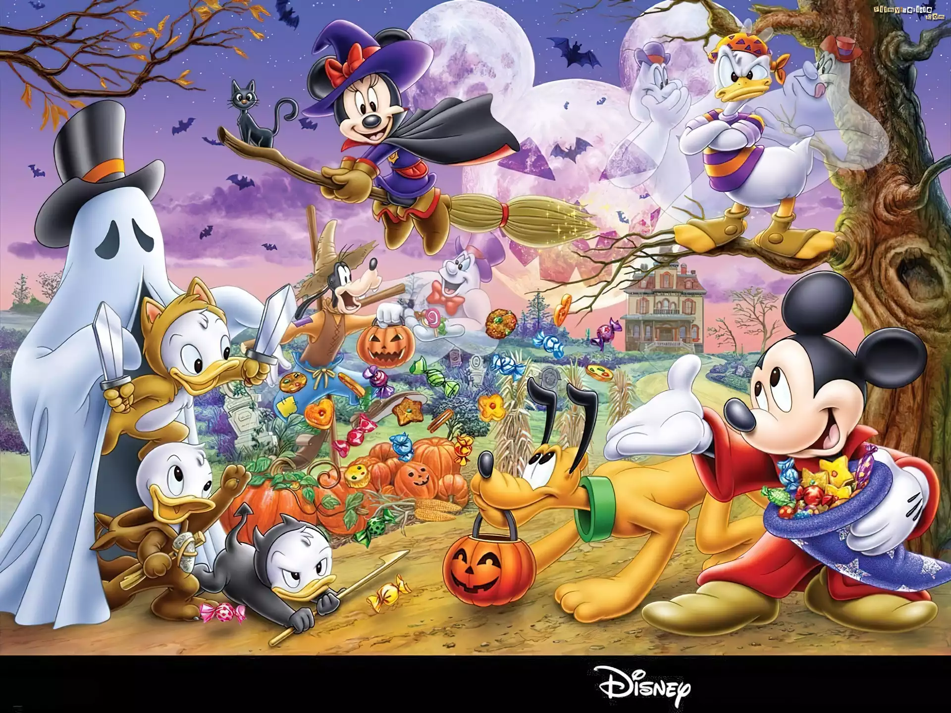 Disney, Pluto, Donald, Duch, Myszka Miki