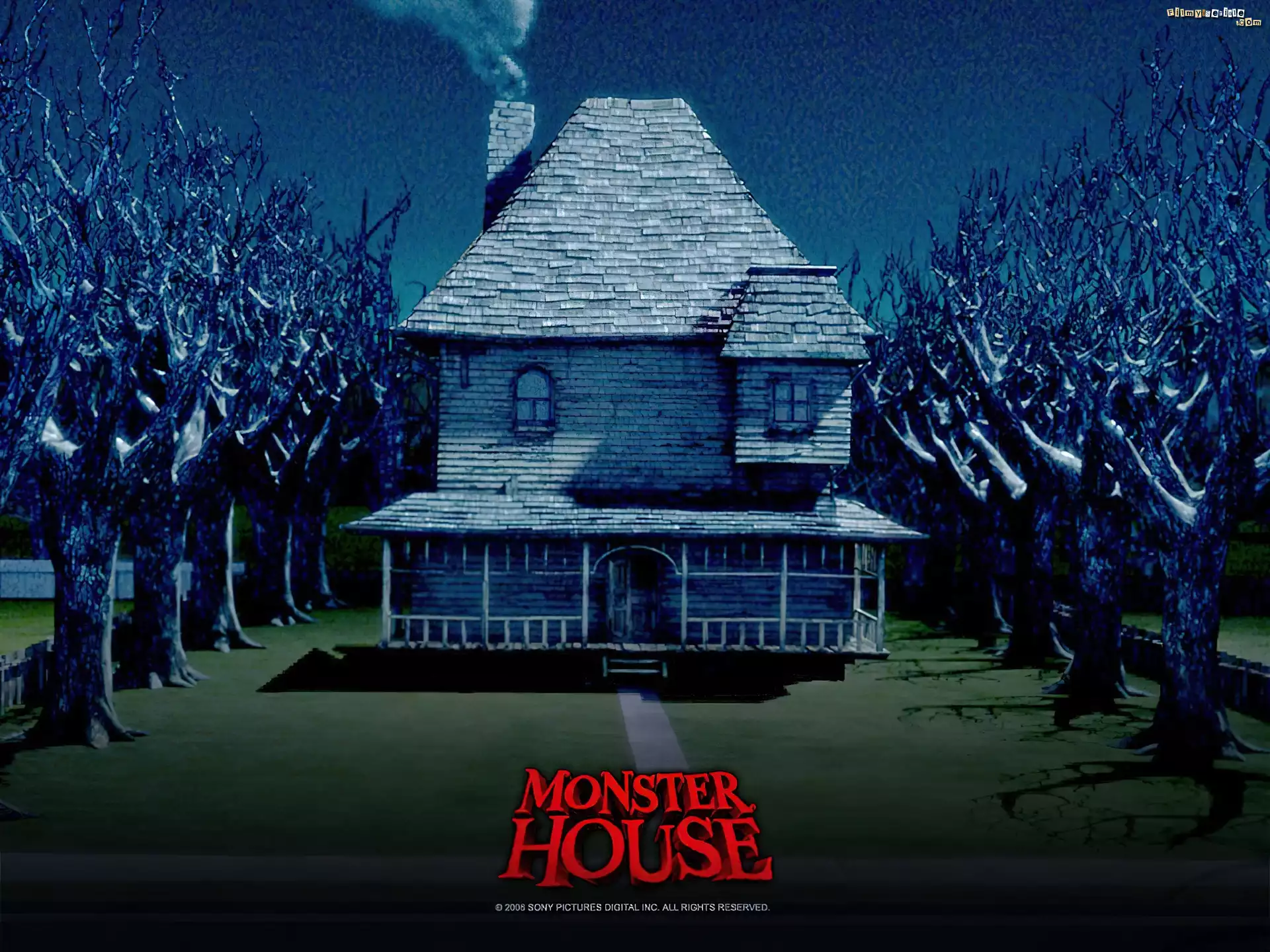 Straszny dom, Monster house, drzewa
