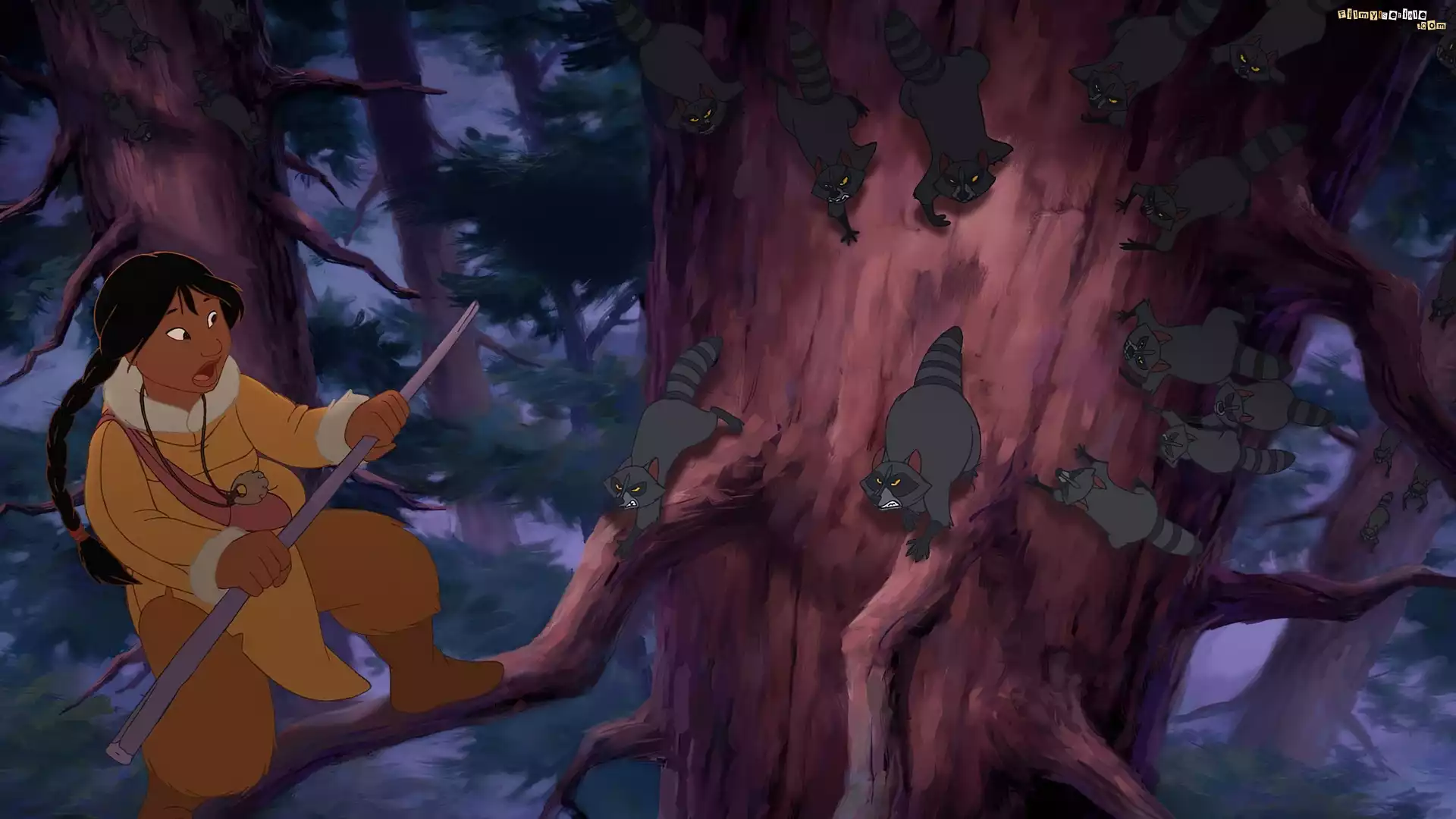 Mój brat niedźwiedź, Brother Bear, Indianka, Drzewo, Szopy