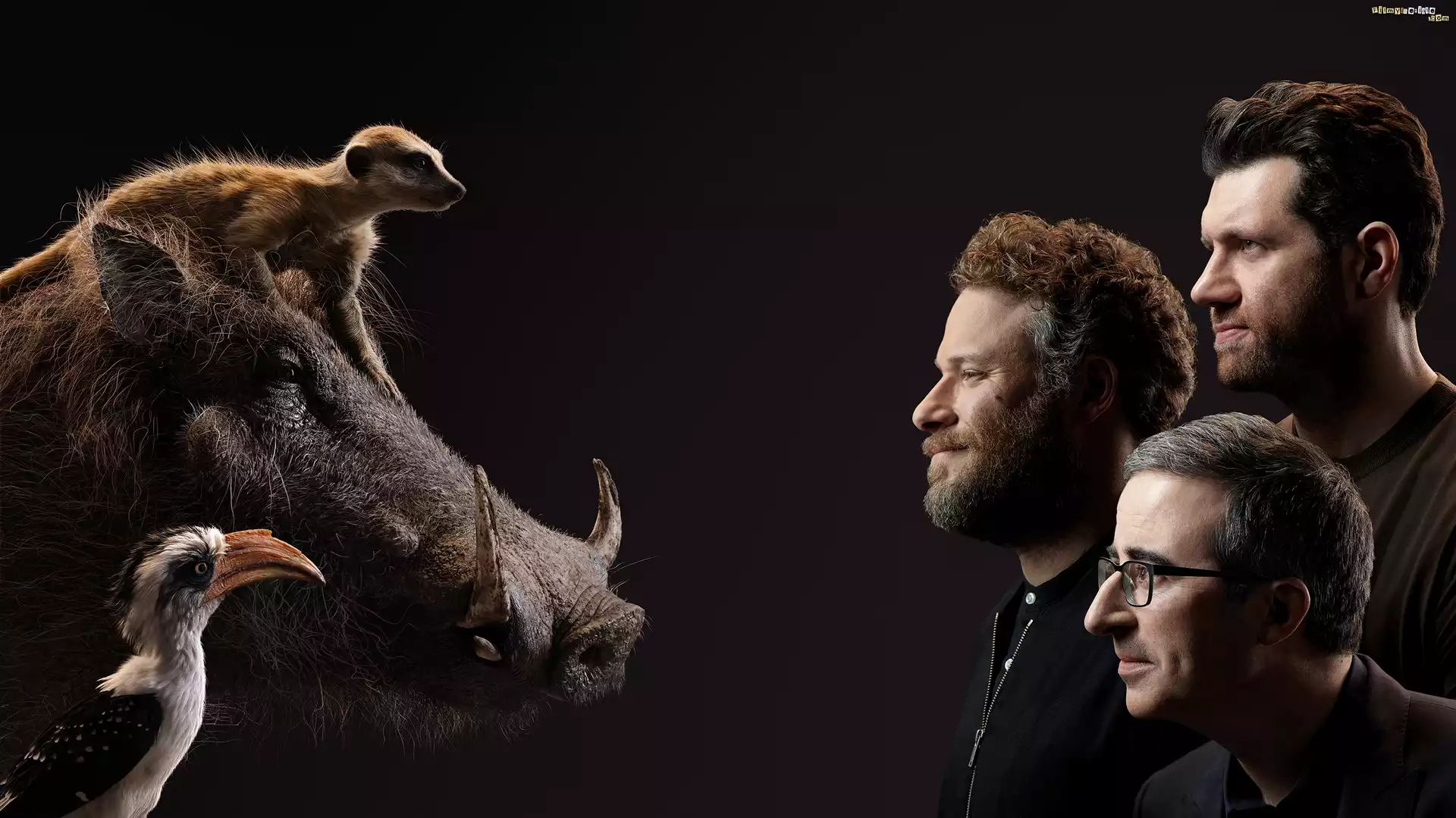 Film, Król Lew, The Lion King, Obsada dubbingowa, Aktor, Billy Eichner, John Oliver, Seth Rogen, Guziec, Surykatka, Dzioborożec