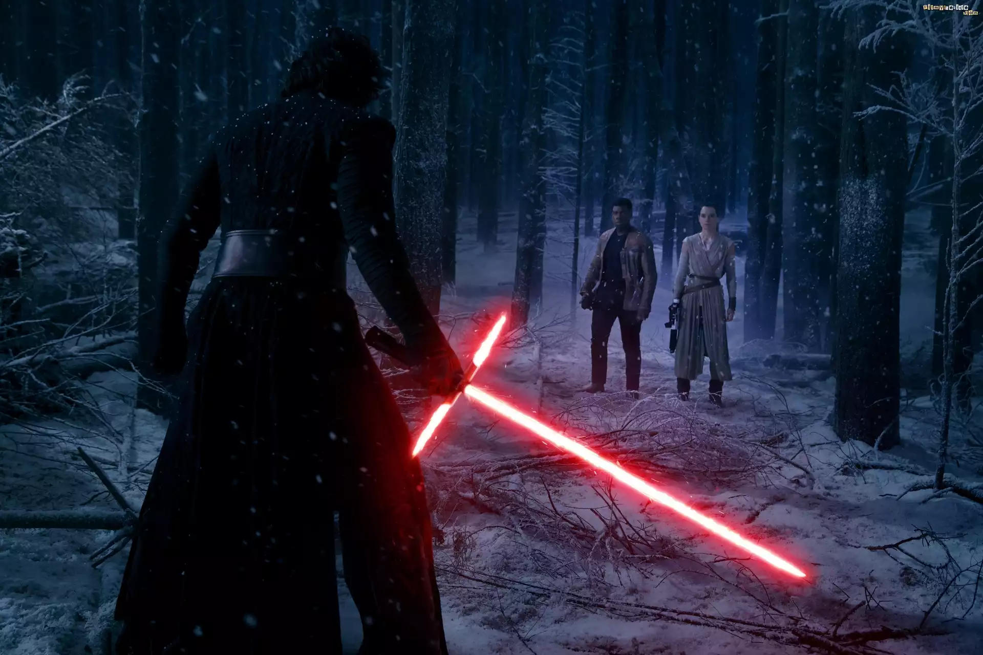 Film, Gwiezdne wojny Przebudzenie Mocy, Star Wars The Force Awakens, Kylo Ren, Miecz, Rey, Finn