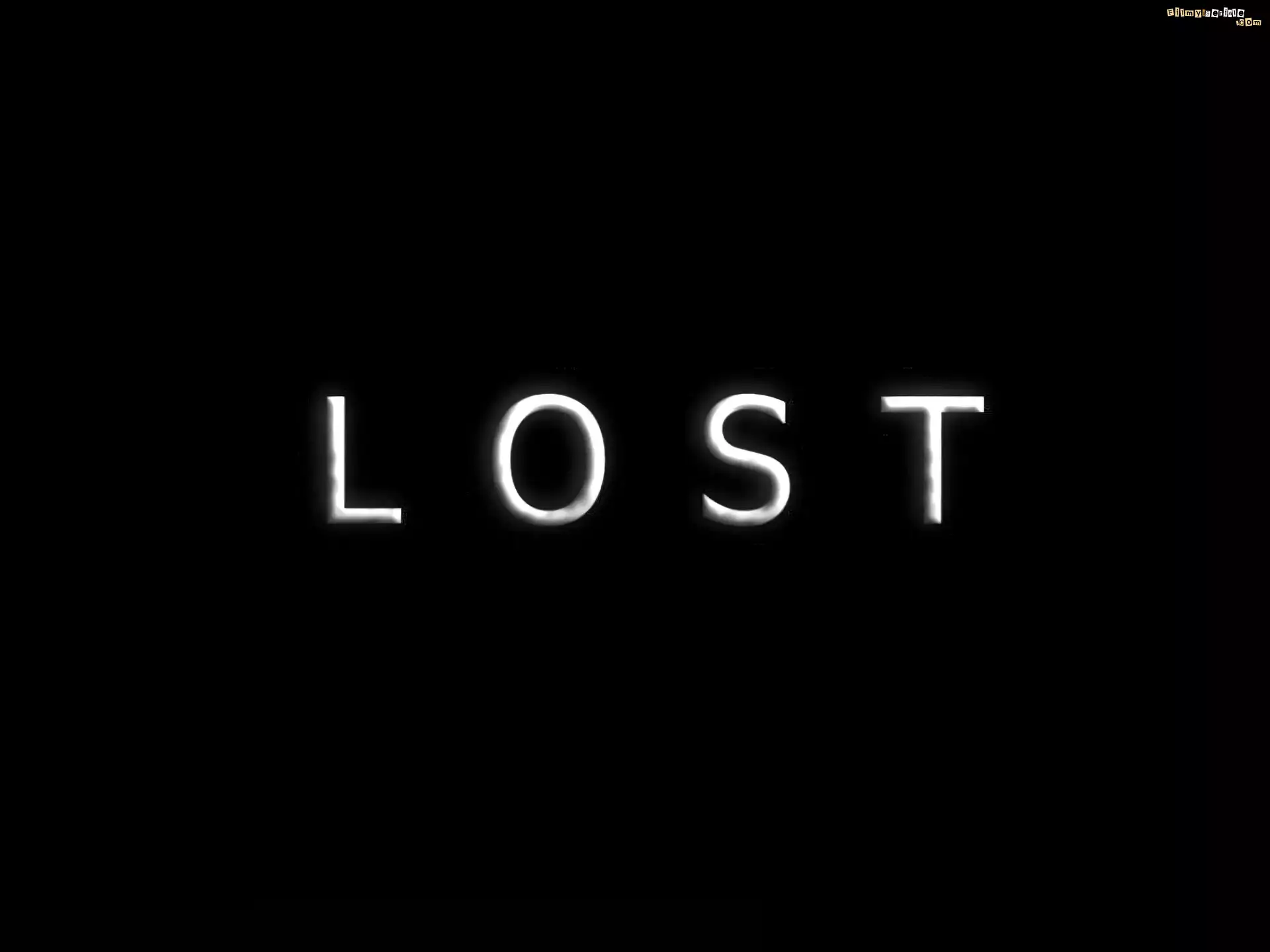 Filmy Lost, czarne, tło, tytuł