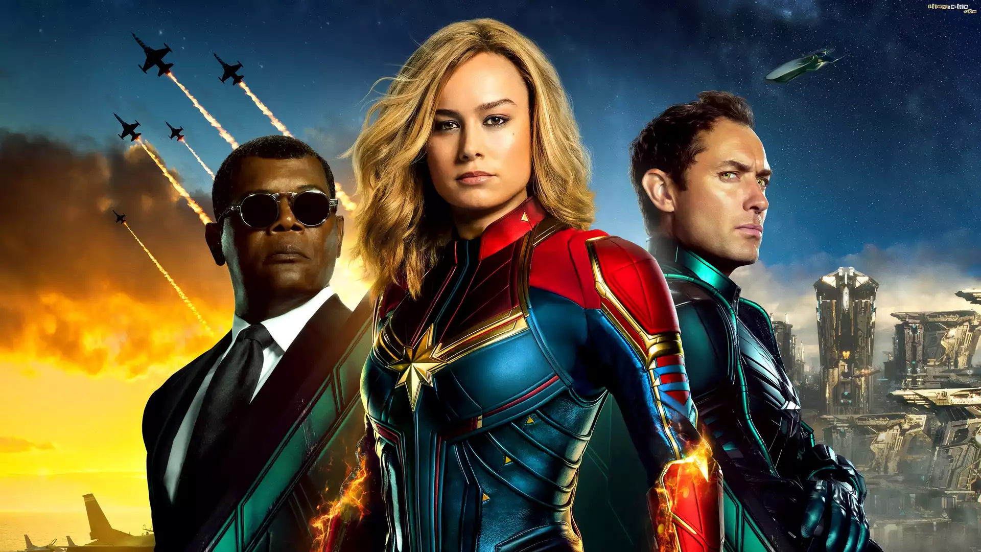 Film, Kapitan Marvel, Captain Marvel, Aktorka, Brie Larson, Aktorzy, Samuel L. Jackson, Jude Law