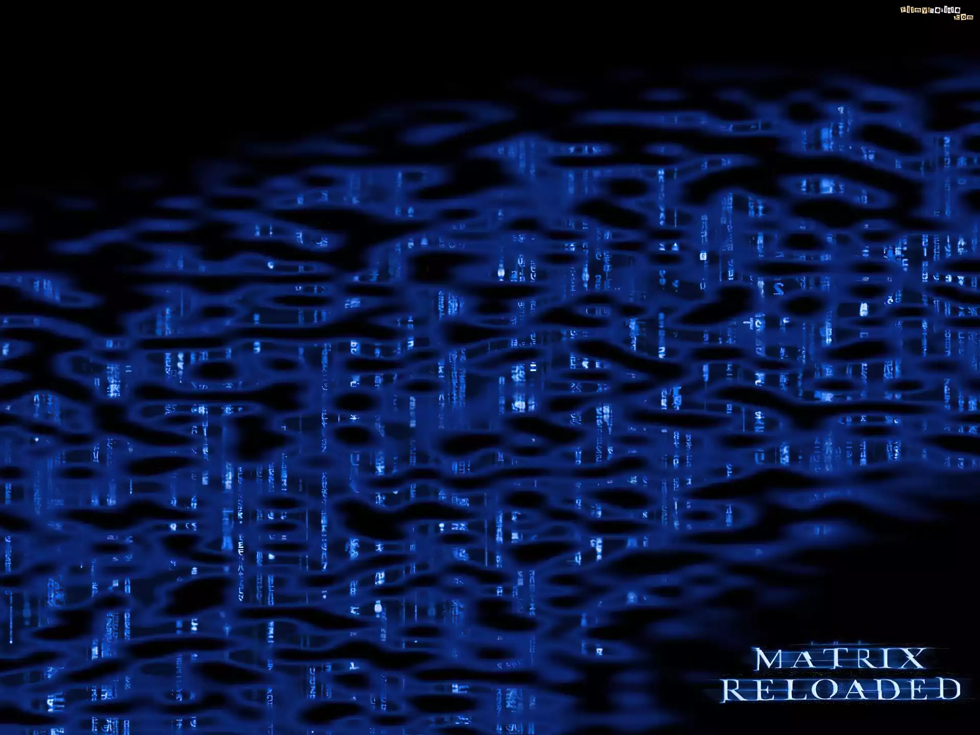 Matrix, czarne, plamy, napis