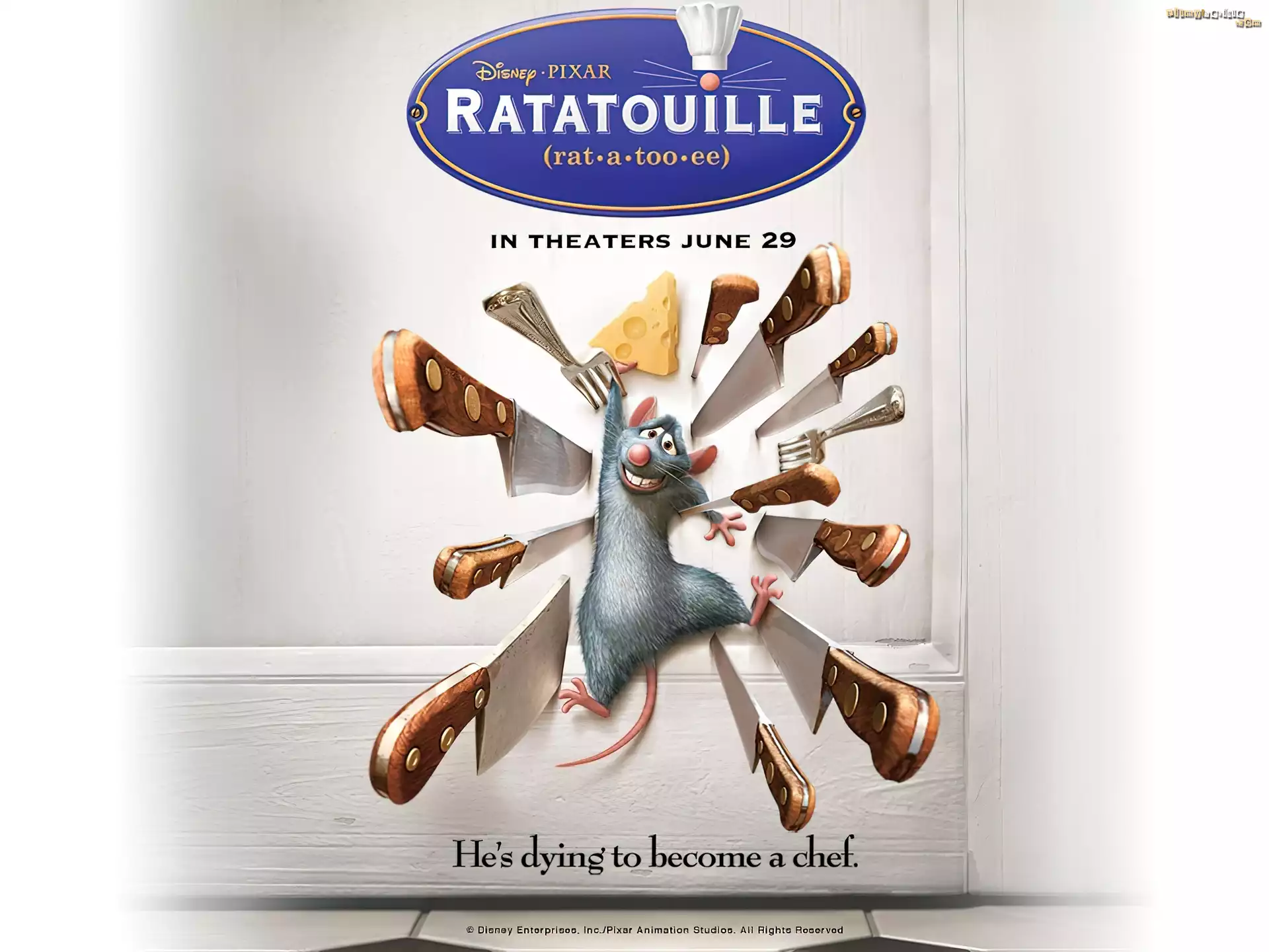Ratatuj, Ratatouille, noże, mysz