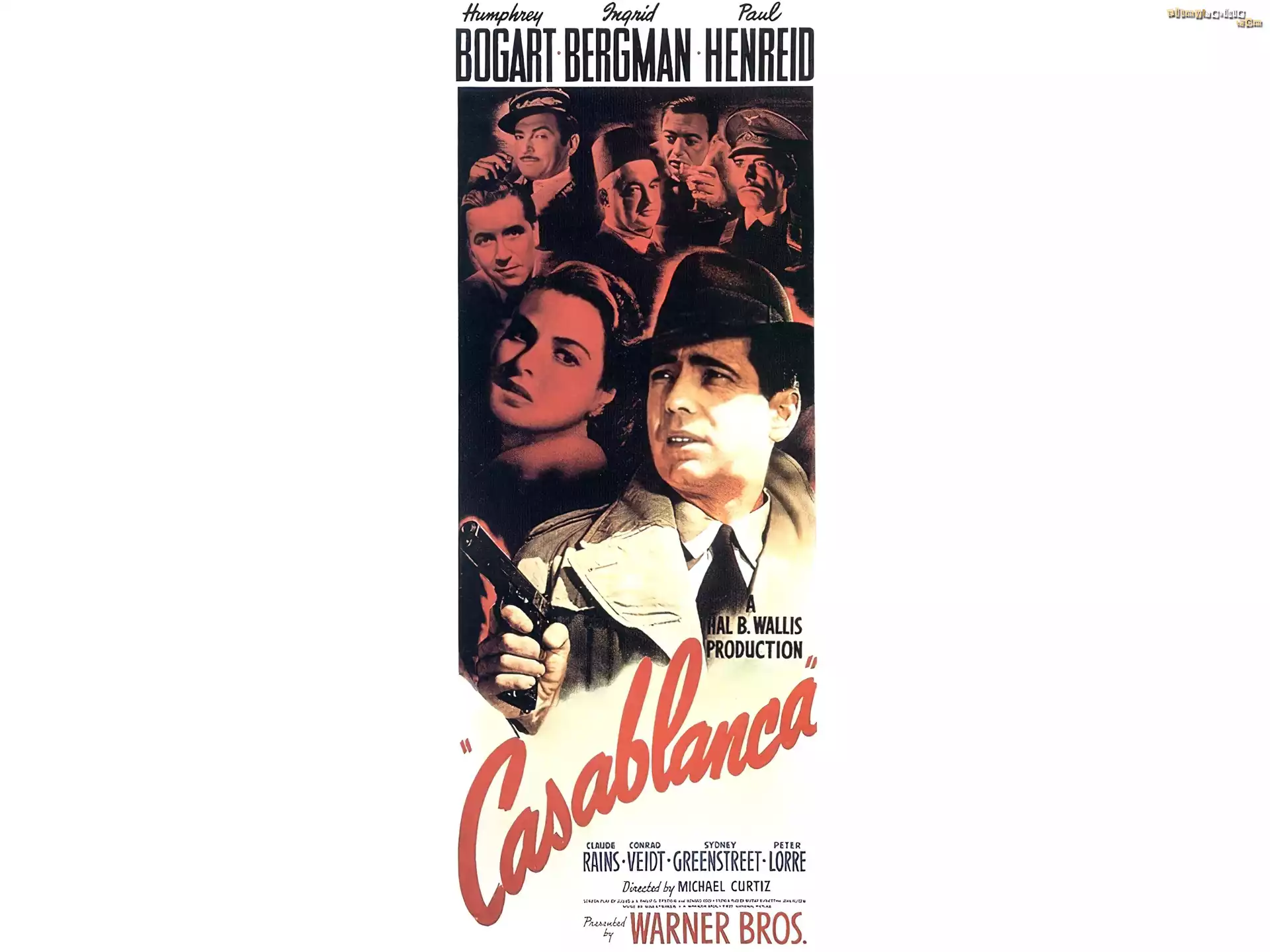 Casablanca, okładka, pistolet