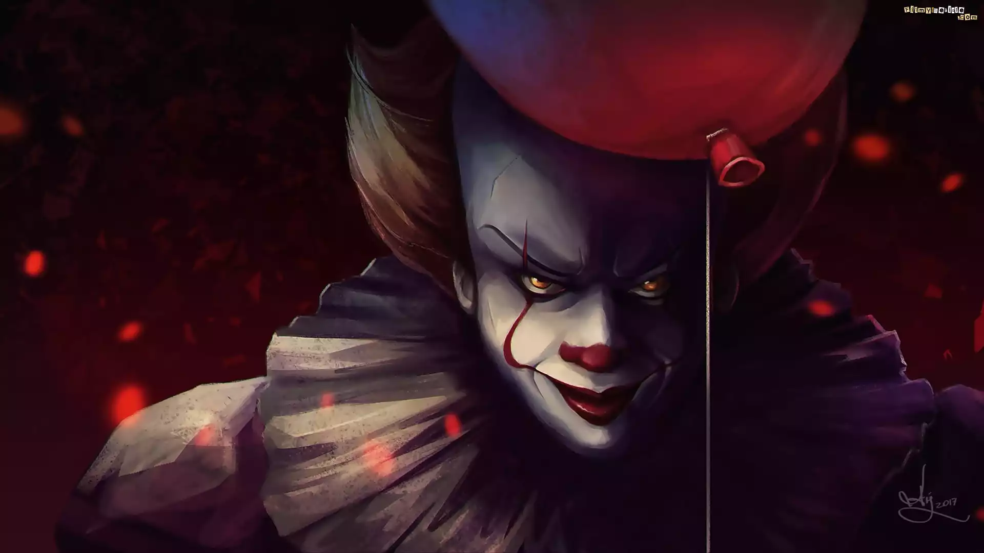 Klaun Pennywise, Balon, Film, To, It, Paintography