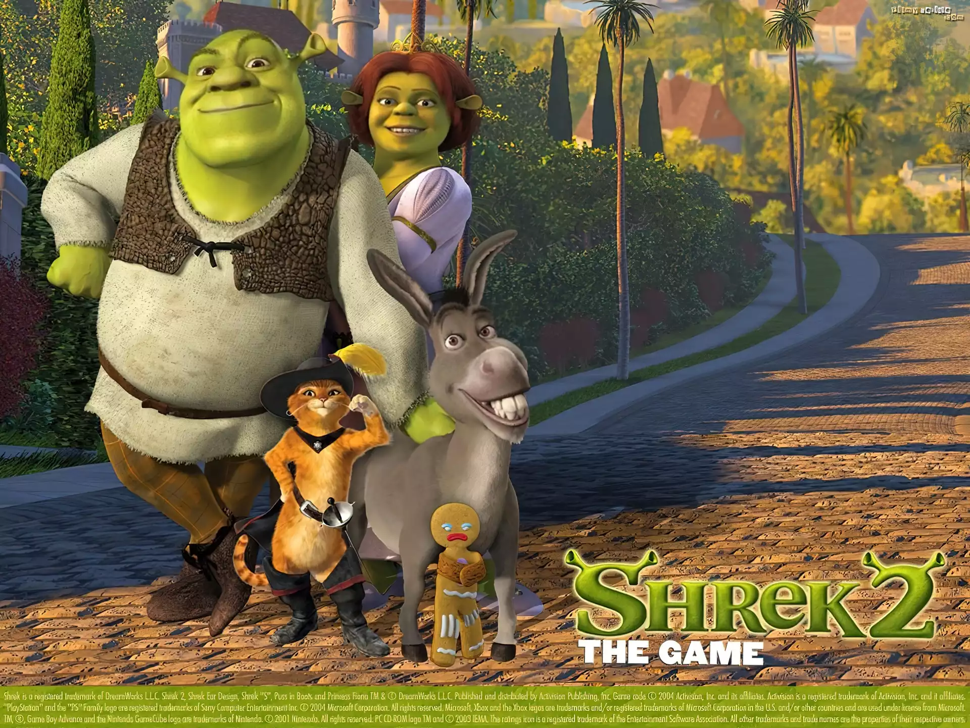 postacie, droga, Shrek 2