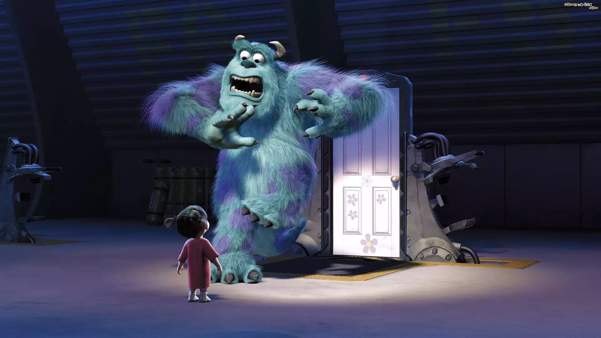Bajka, Potwory i spółka, Monsters Inc, Stworek, Sullivan, Dziewczynka, Boo