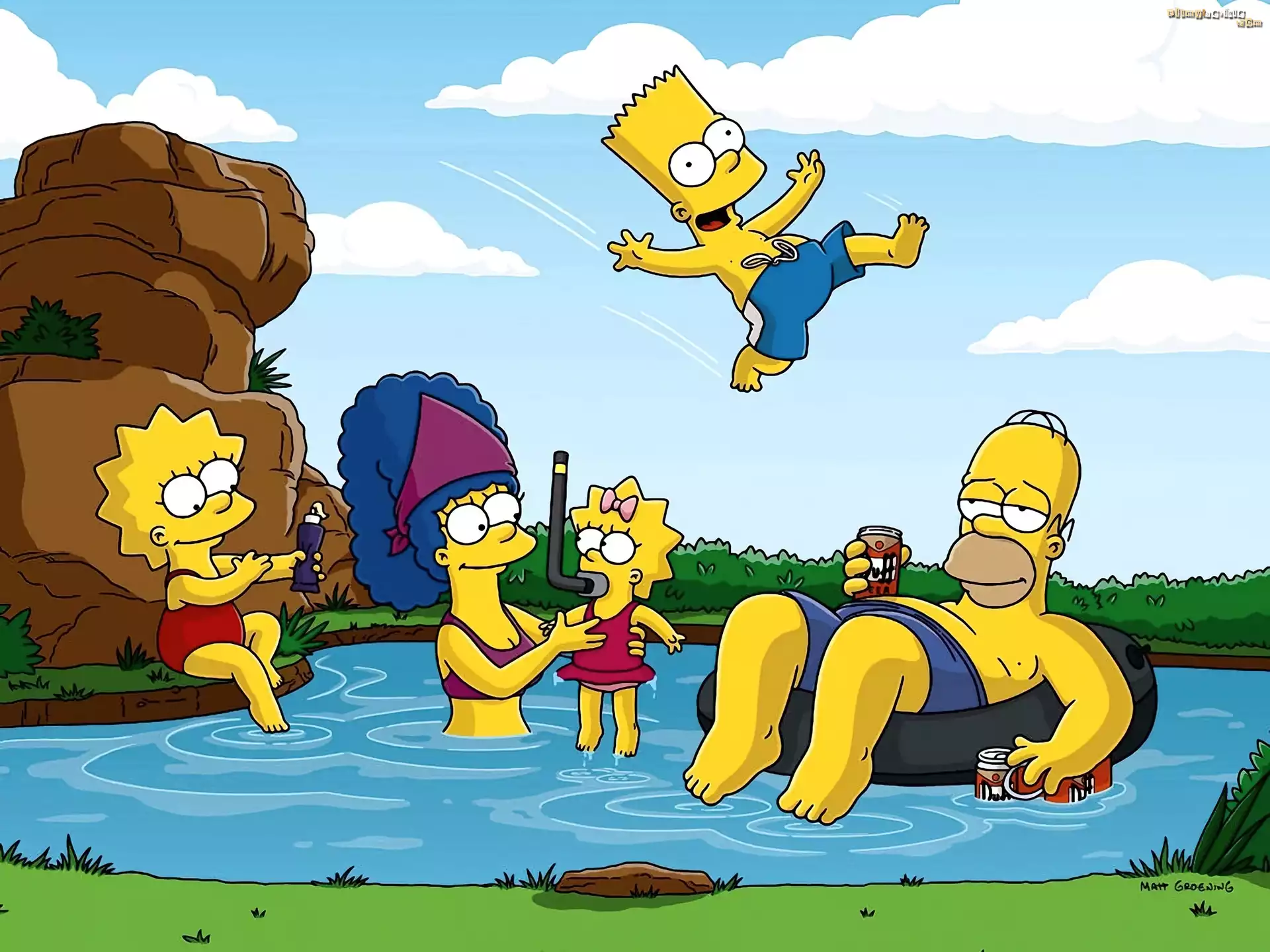 Rodzina, The Simpsons, Simpsonowie, Basen