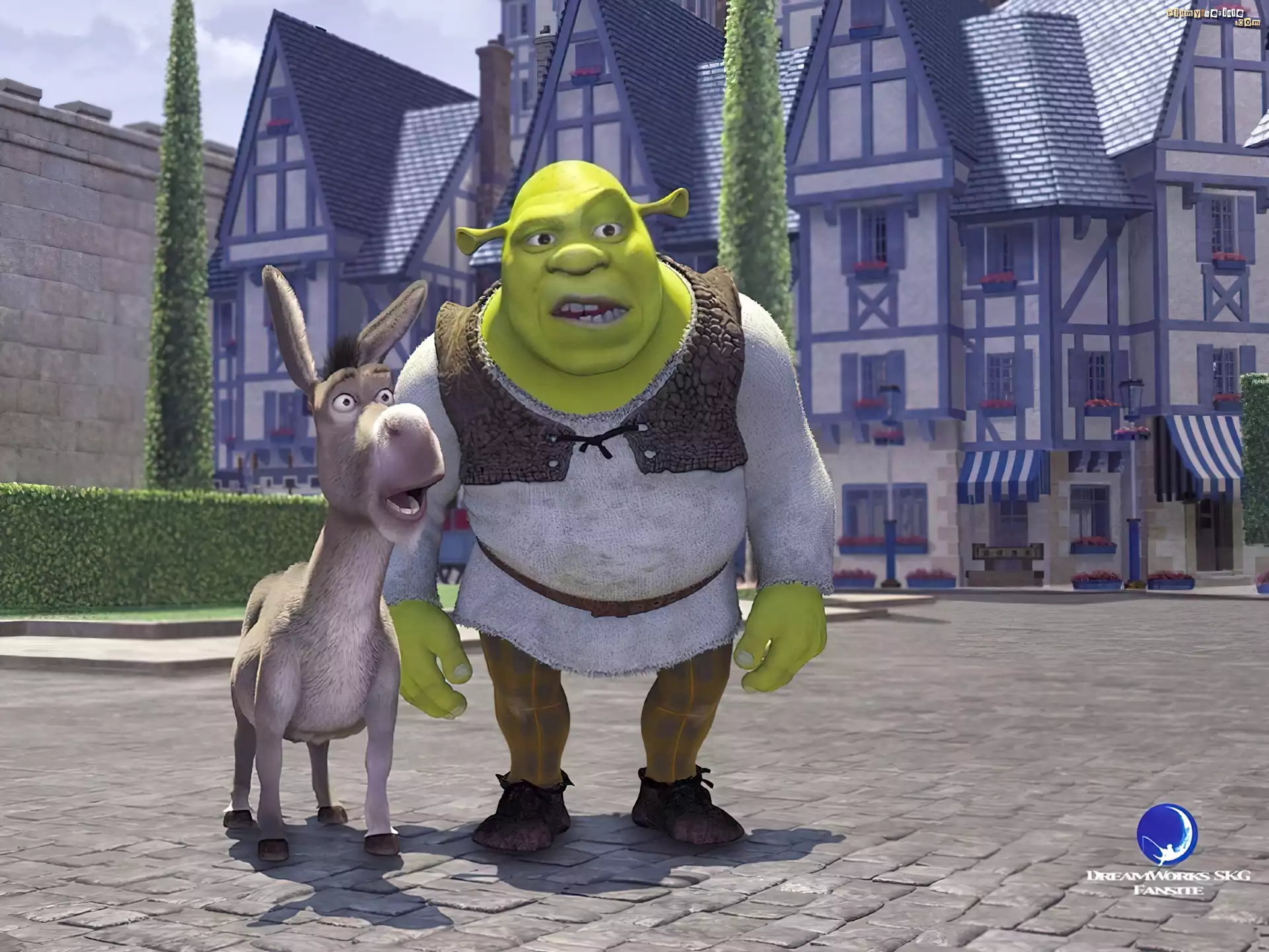 Shrek 1, Shrek, osioł