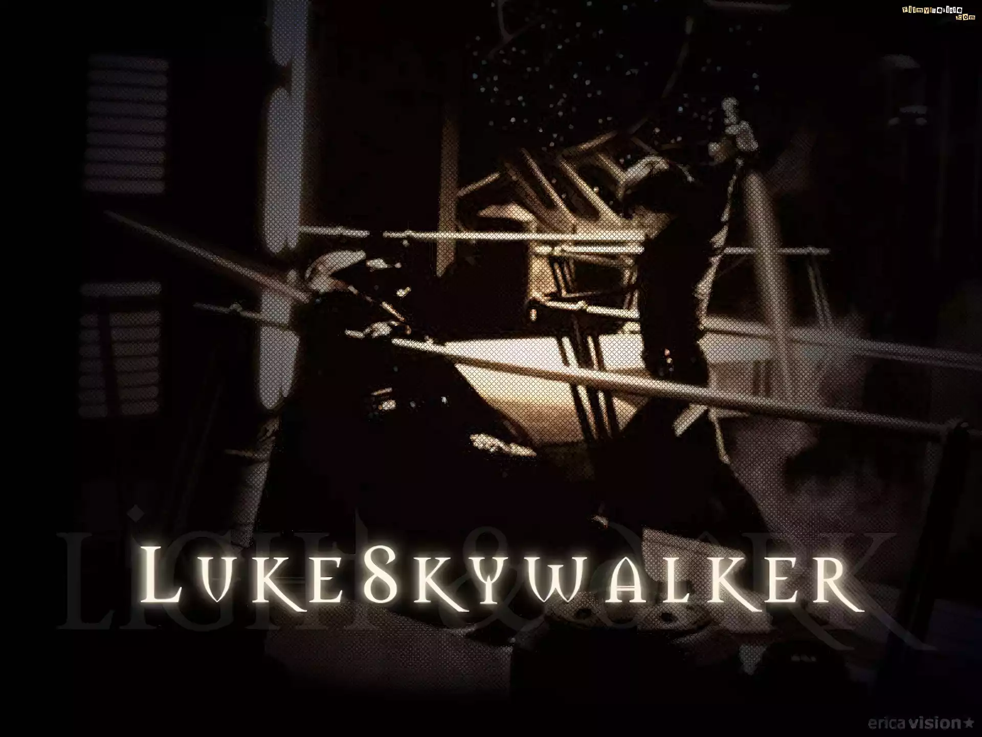 Star Wars, Luke Skywalker, napis, pomieszczenie