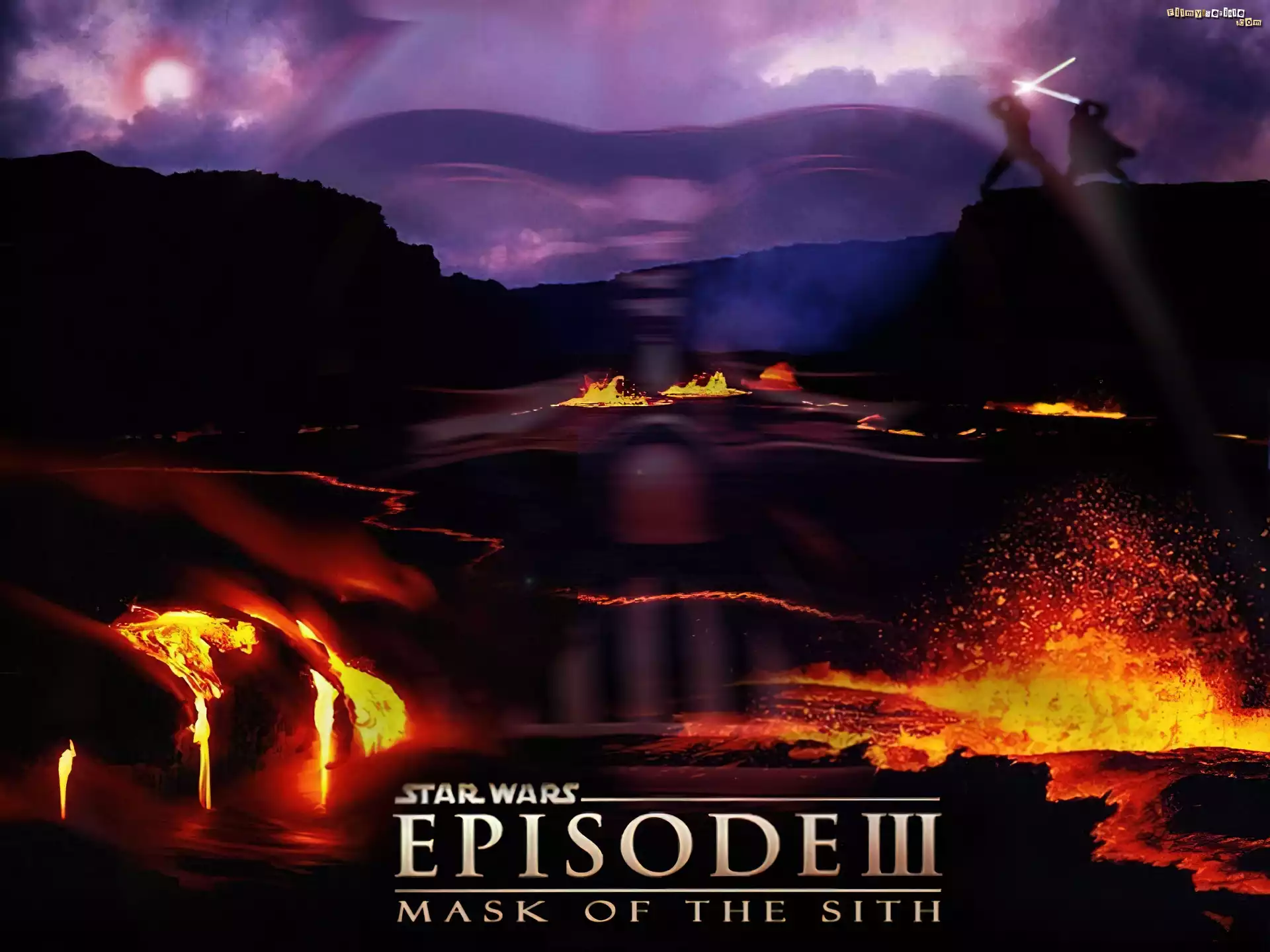 Star Wars, magma, niebo, walka