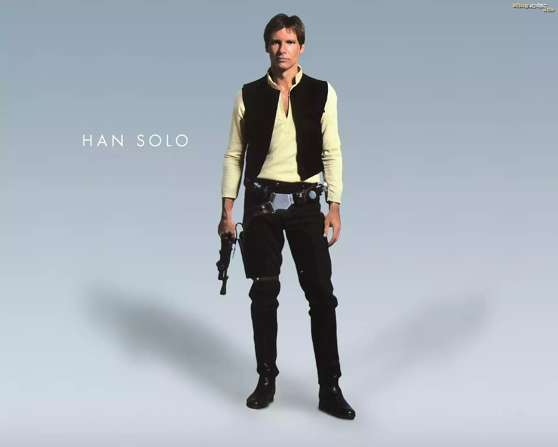 Star Wars, Harrison Ford, stoi, uzbrojony