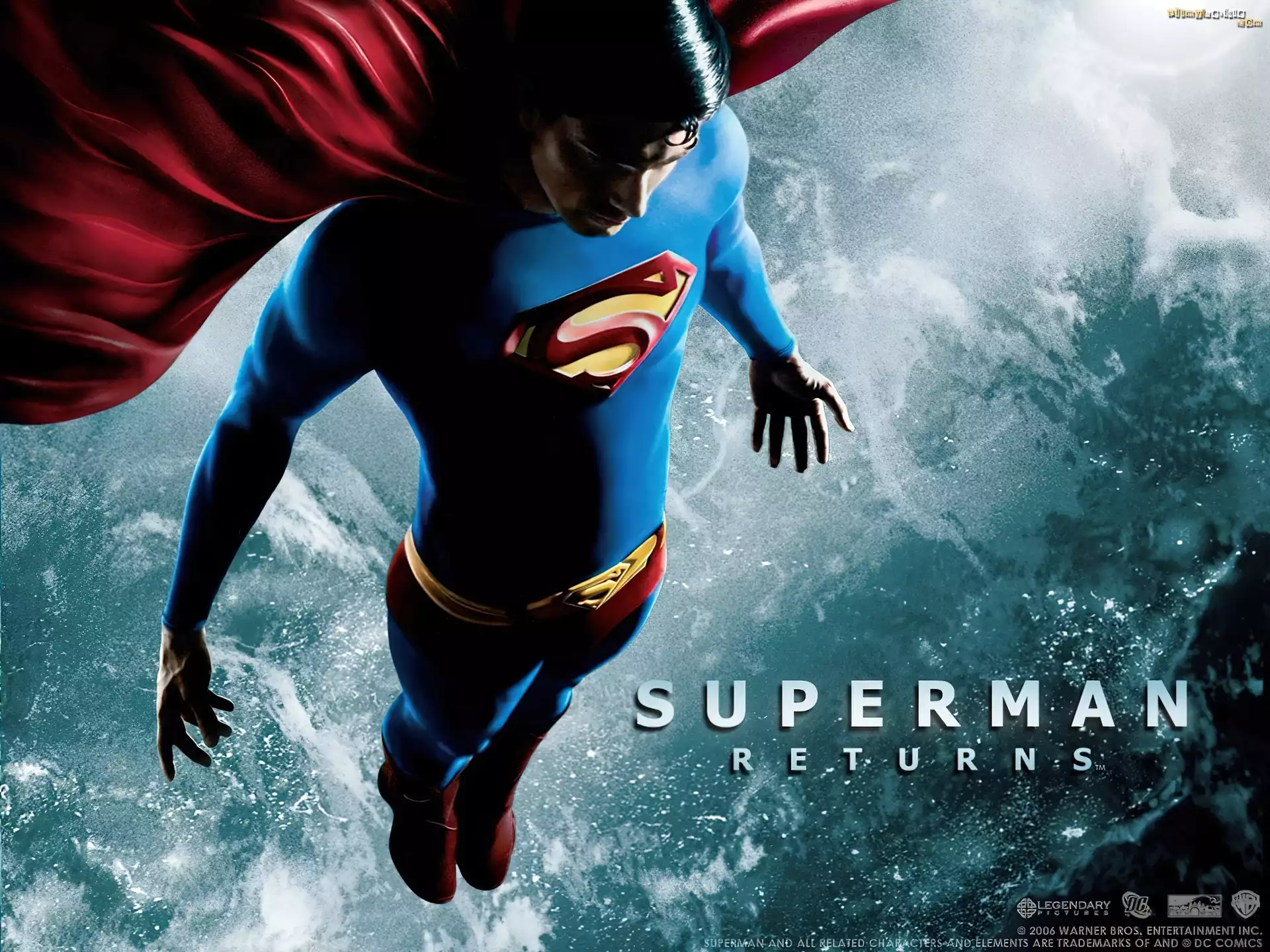 Superman Returns, Brandon Routh, leci, niebo