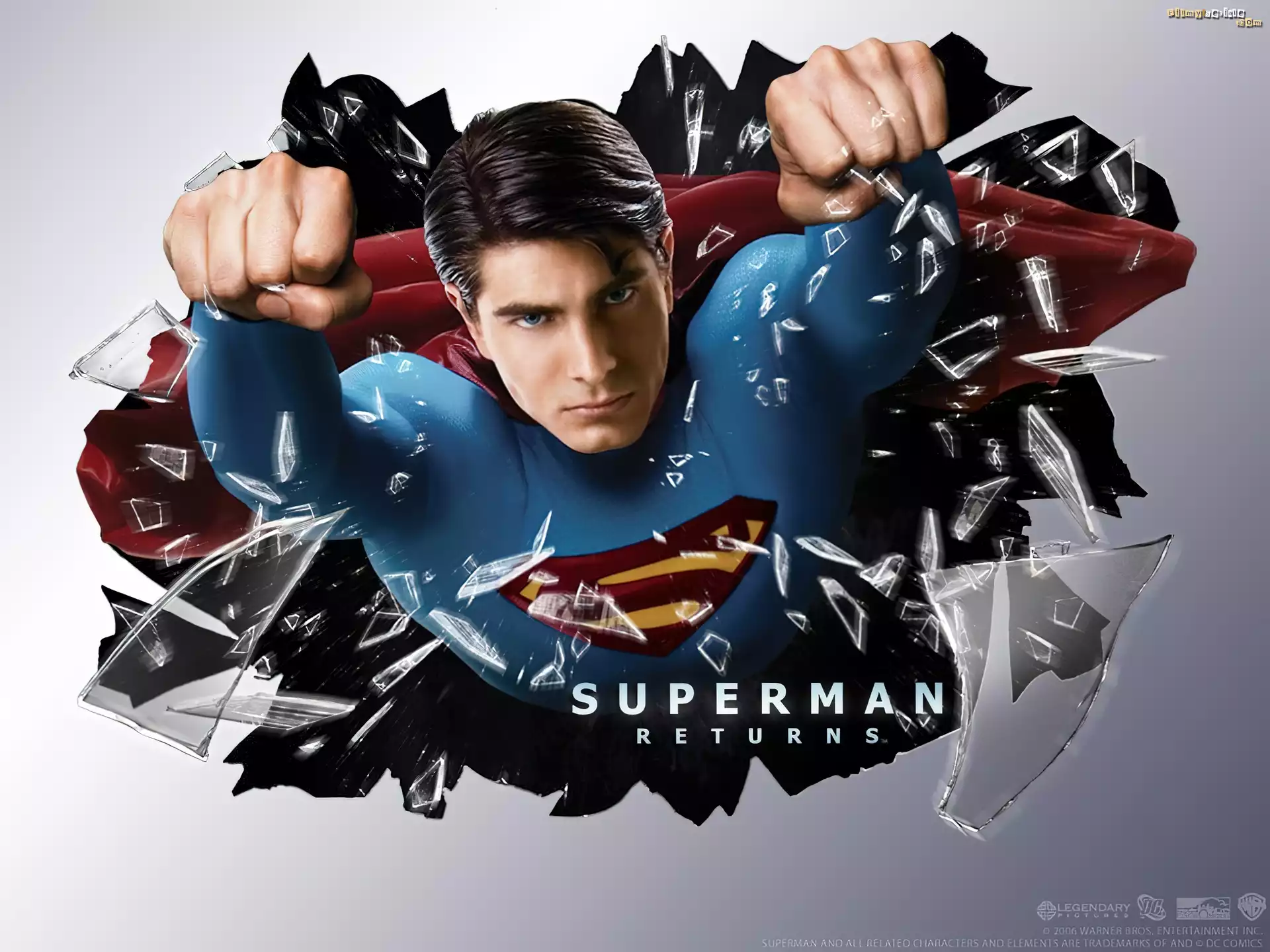 Superman Returns, Brandon Routh, szkło, pięści